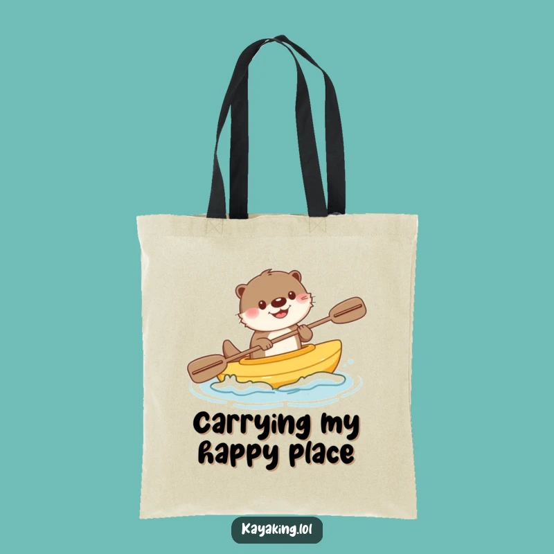 Funny Otter Kayaking Tote Bag - Carry Your Splashy Fun!