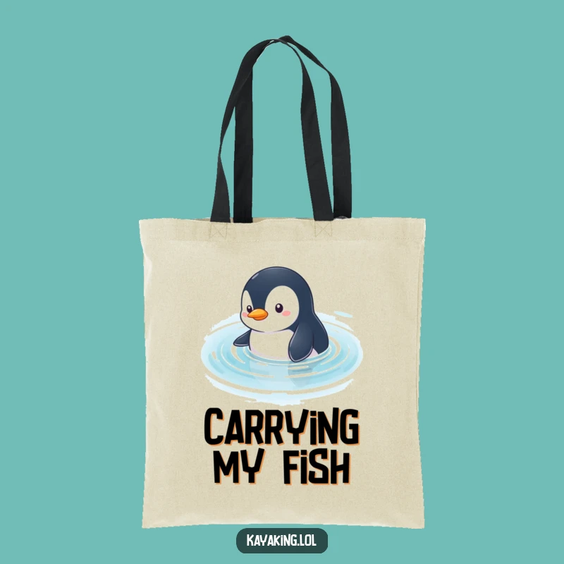Funny Penguin Glide Tote Bag: Carry Your Curiosity with this Cool Design, an Ideal Funny Gift!