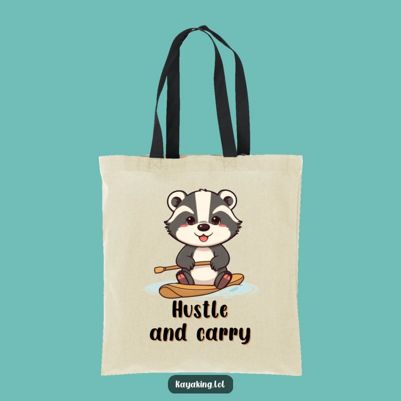 Funny Determined Badger Tote Bag: Carry Your Effort with Hilarious Style