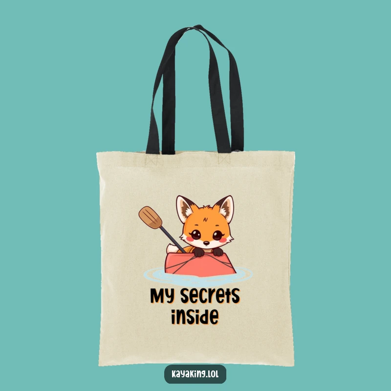 Funny Curious Fox Kayak Tote Bag Stylish Explorer Bag Gift